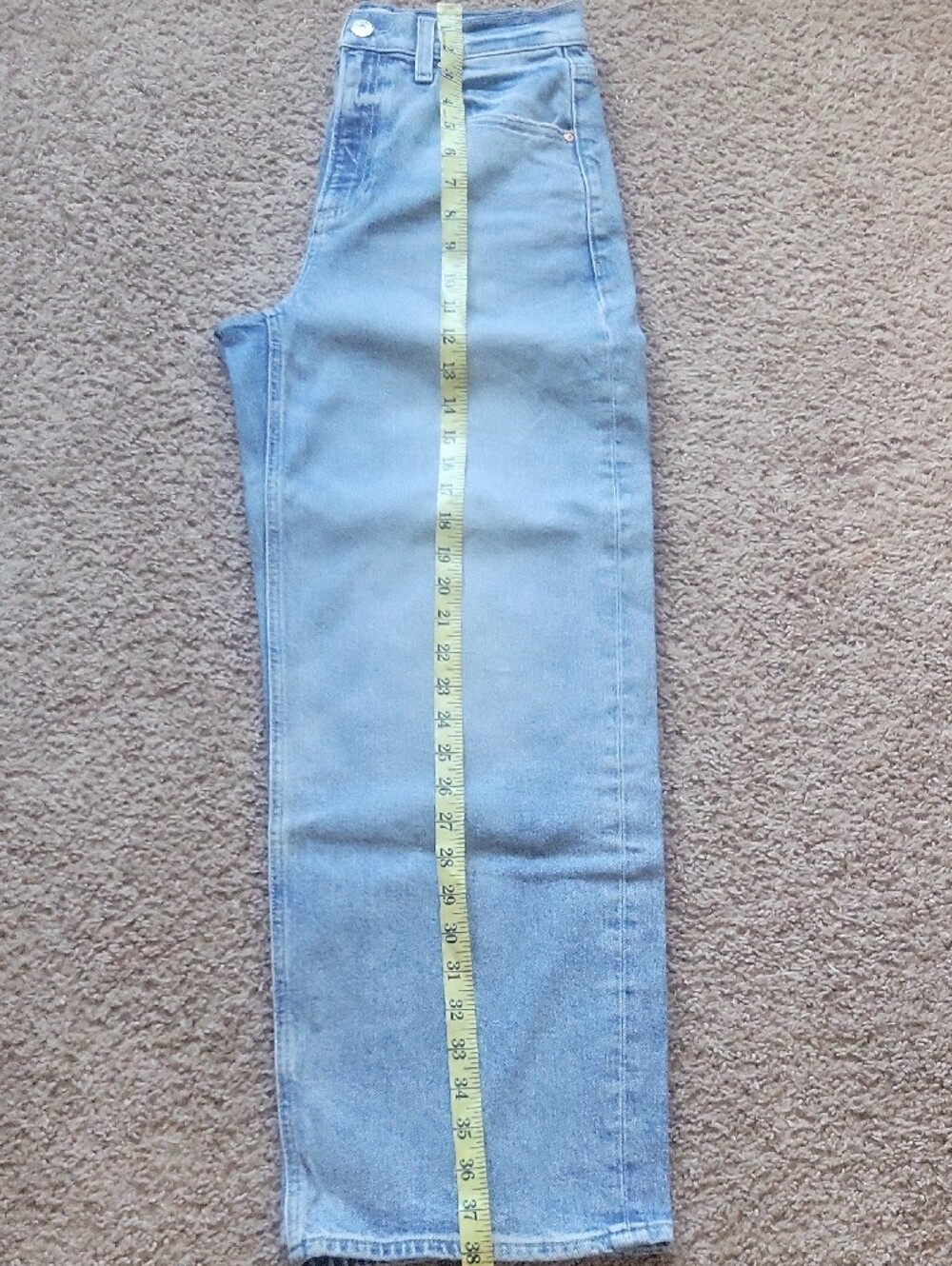 PAIGE Cameron Ankle Wide Leg High-Rise Jeans in Medium Blue Wash Sz26 - Picture 8 of 16